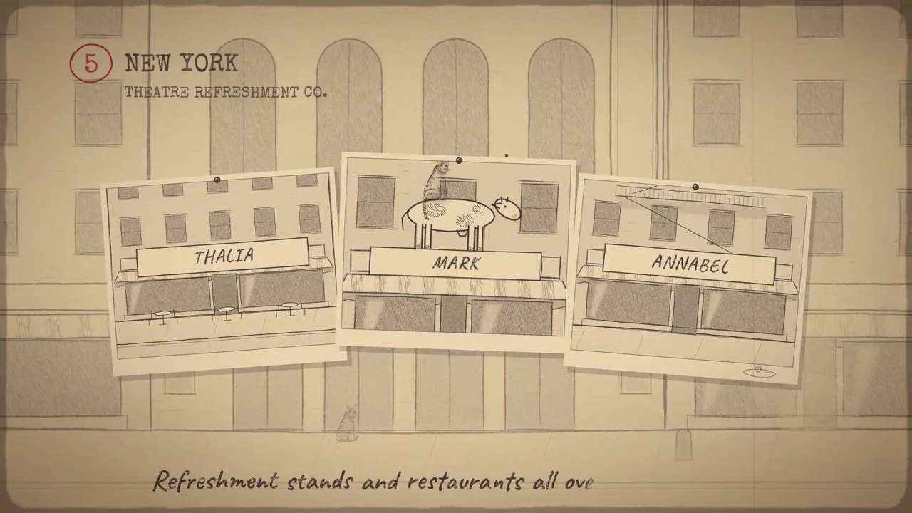 New York storefronts with the family's refreshment stands pinned up